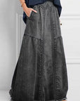 Elegant A-Line Long Skirt for Casual Wear