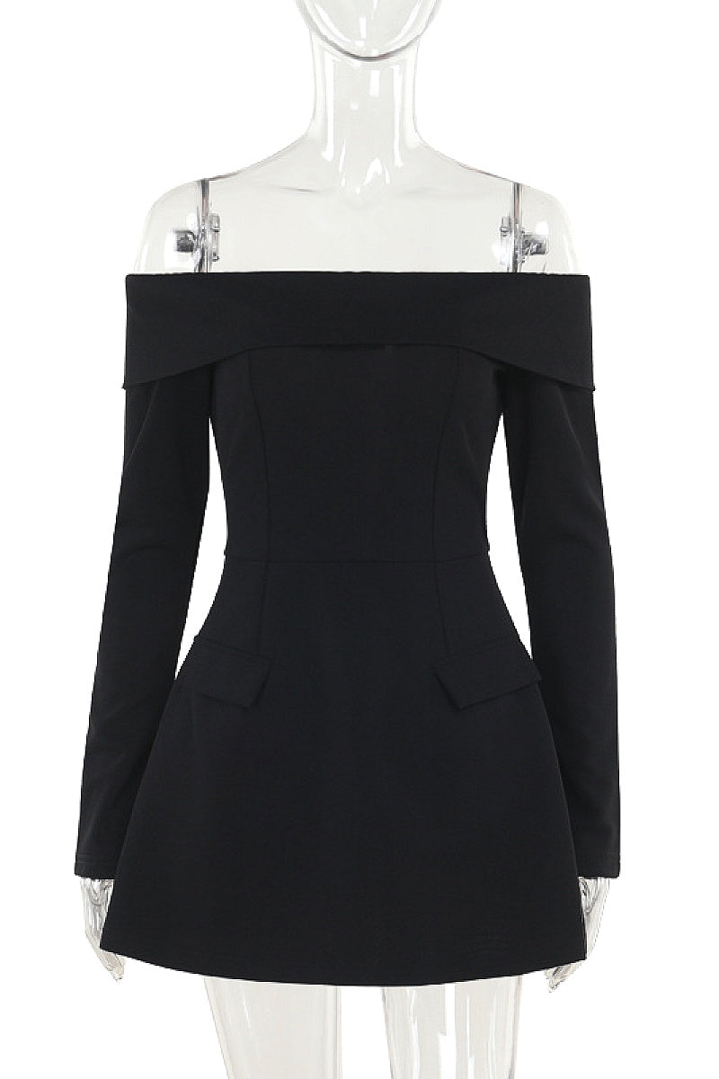 Elegant Off-Shoulder A-Line Dress for Women
