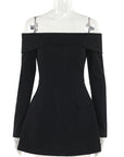 Elegant Off-Shoulder A-Line Dress for Women