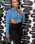 Trendy Water-Washed Denim Jacket for Women