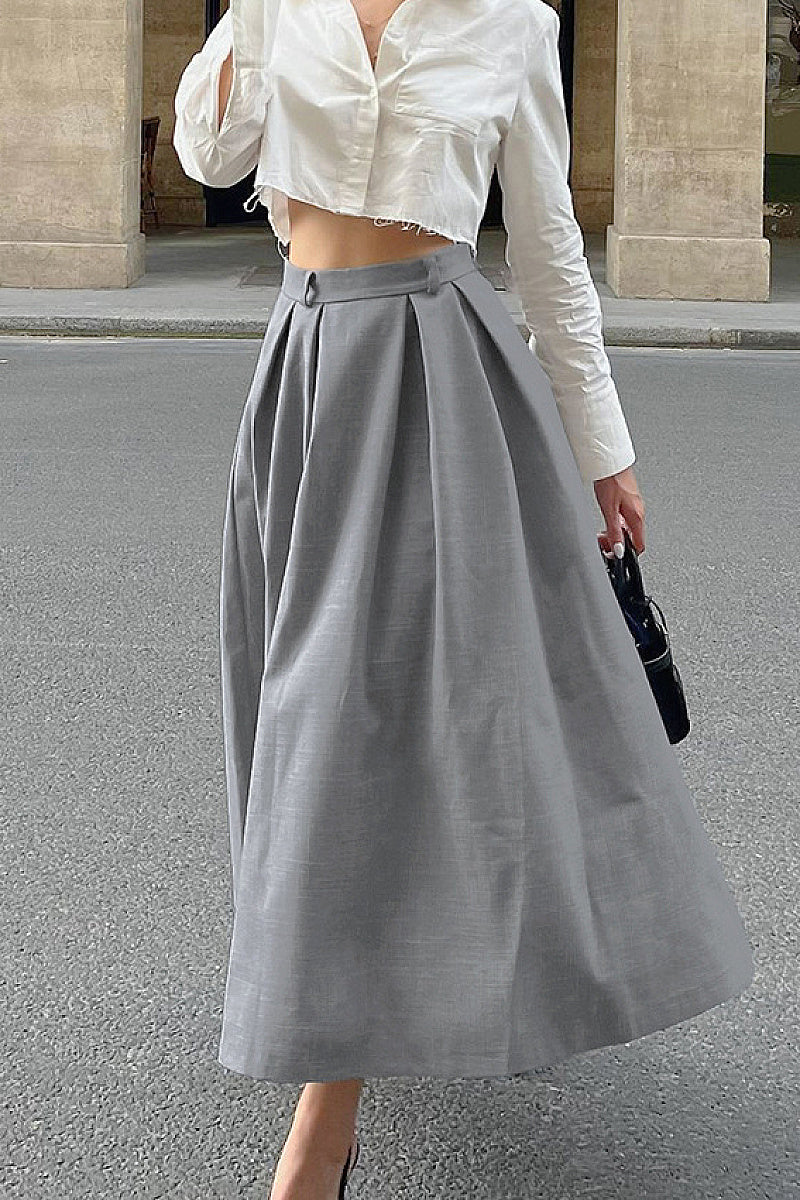 Parisienne A-Line Midi Skirt