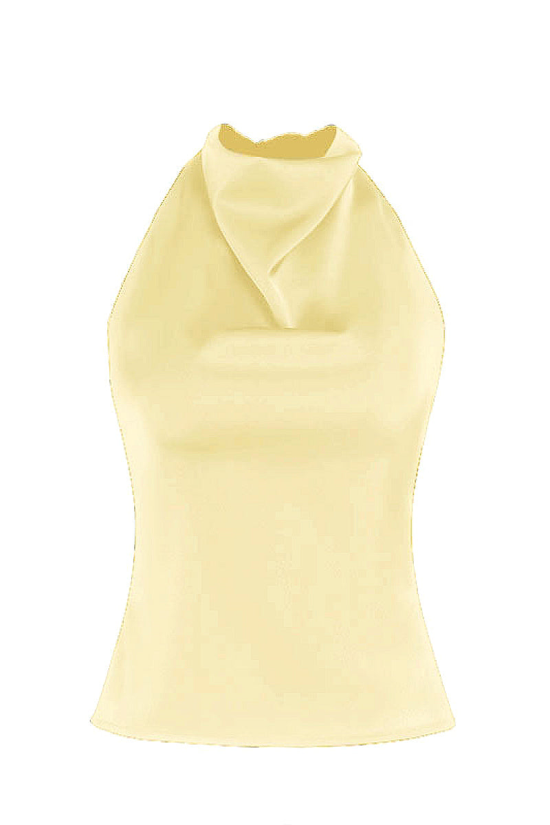 Spring Fashionable Women's Satin Backless Top