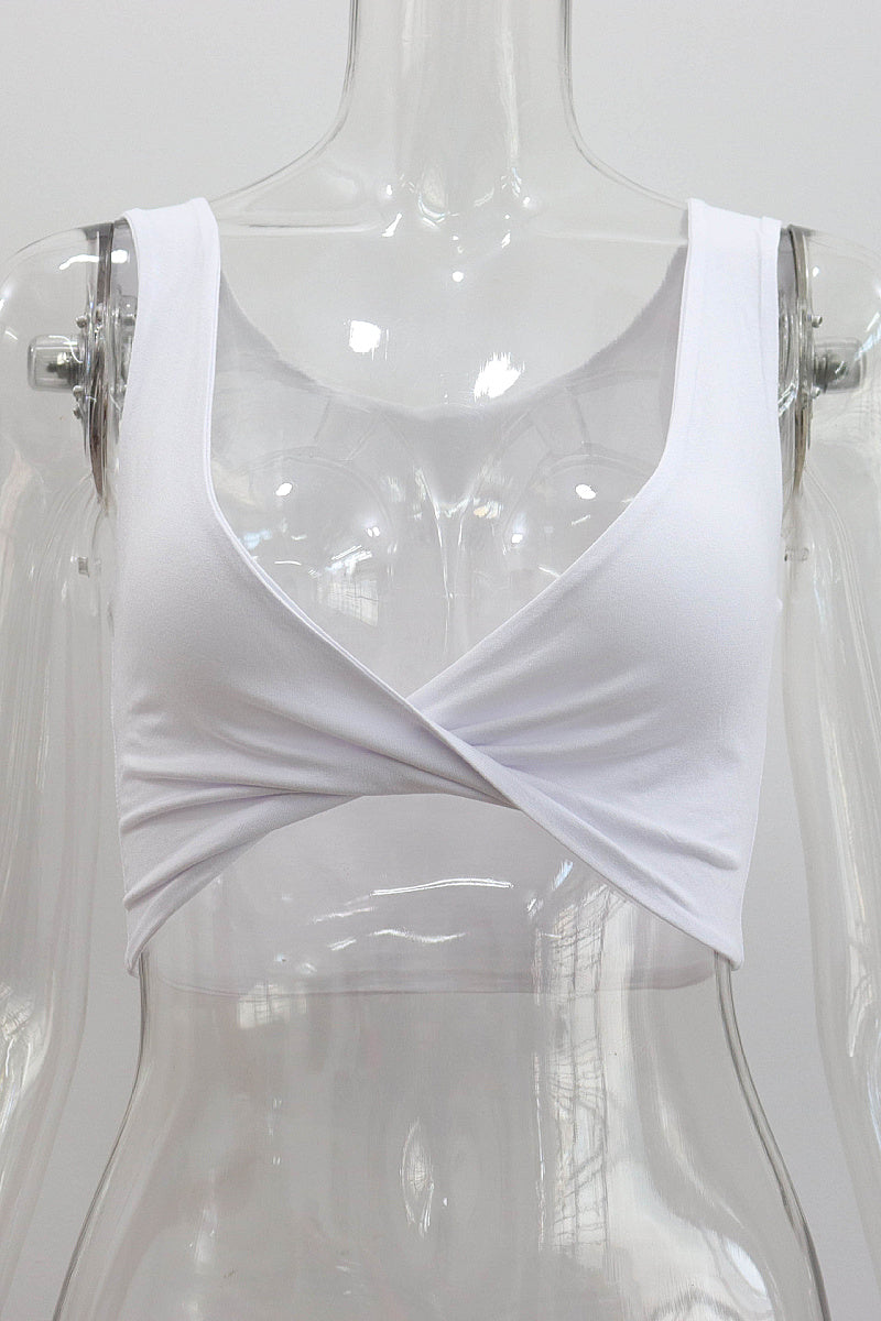 Trendy Twist Front Crop Top for Women