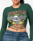 Stylish Cropped Long Sleeve T-Shirt for Women