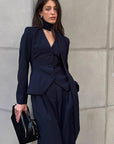Fashionable Commute Halter Suit Set for Women