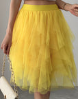 Princess Style Pleated Tulle Skirt