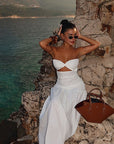 Summer European and American Strapless Beach Dress