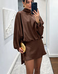 Elegant Satin A-Line Dress for Spring and Summer