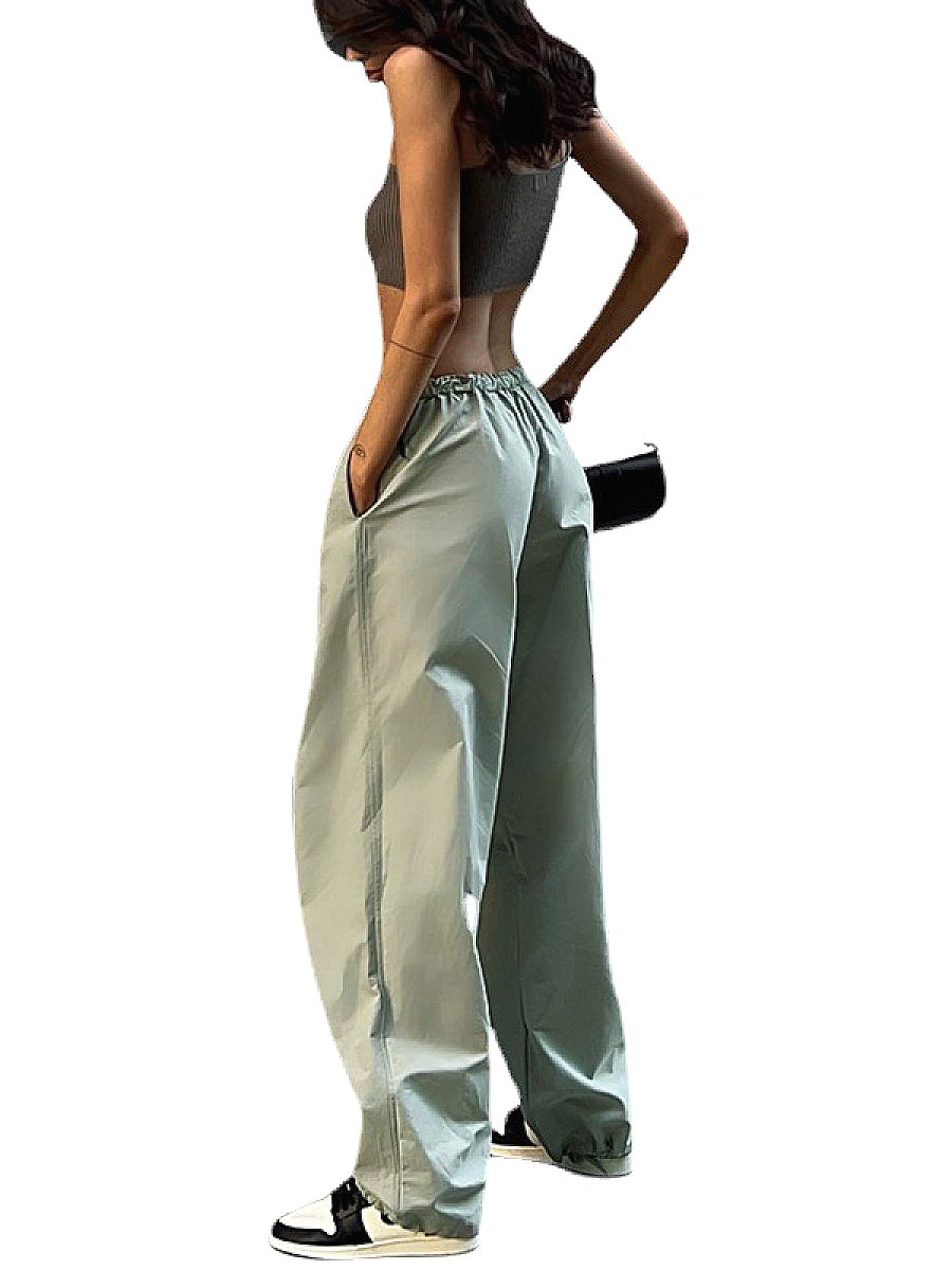 Casual Drawstring Waist Cargo Pants for Women