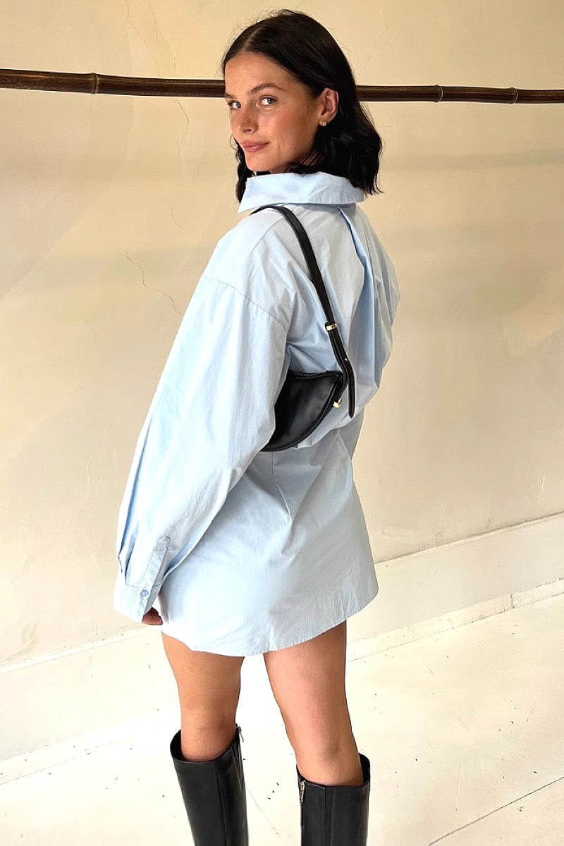 Fashionable Women's Long Sleeve Shirt Dress
