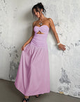 Summer European and American Strapless Beach Dress
