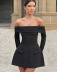 Elegant Off-Shoulder A-Line Dress for Women