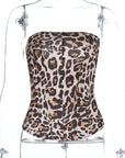 Sexy Leopard Print Strapless Top for Women