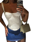 Summer Lace Waist-Defined Corset Top