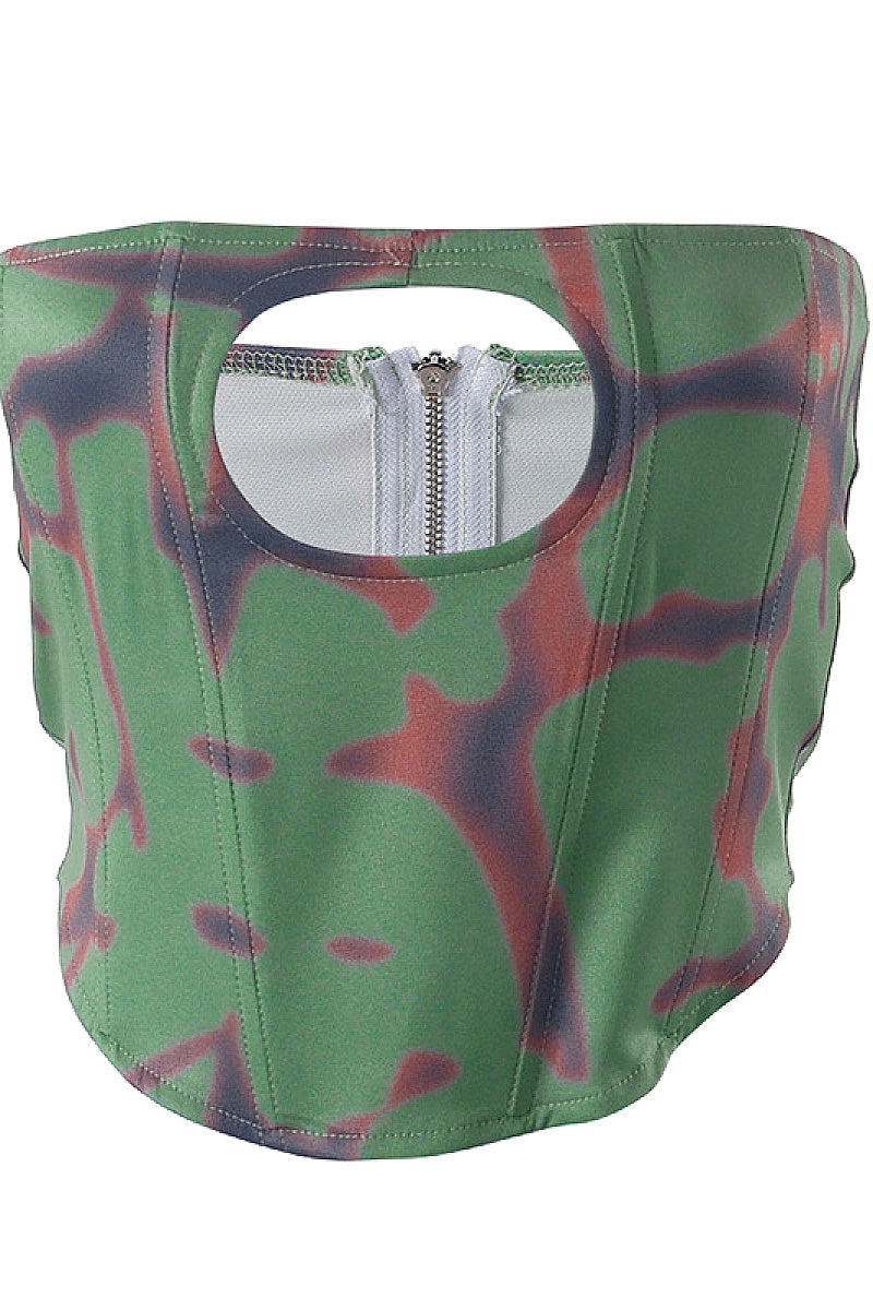 European and American Style Spring Sexy Hollow Low-Cut Slim Fashion Top