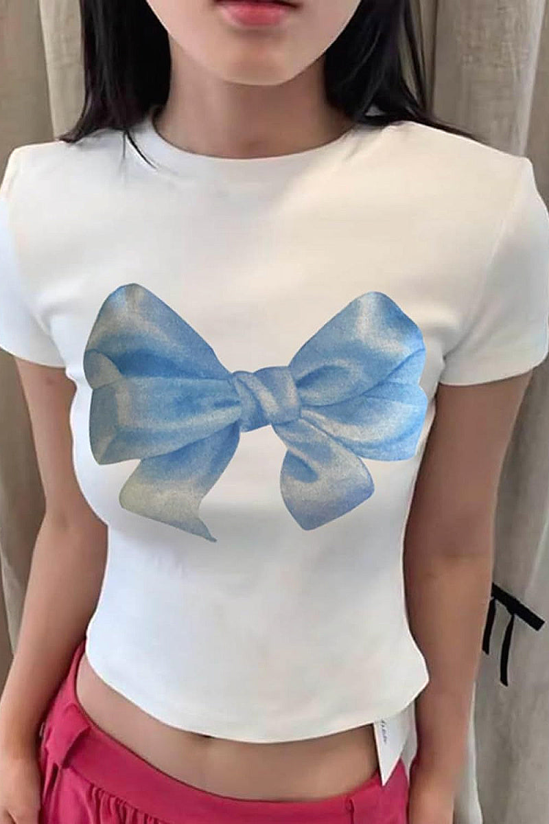 Trendy Summer T-Shirt with High Waist Pants