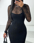Summer Sexy Lace Long Sleeve Dress