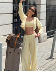 Chic Sleeveless Wide Leg Pants Set