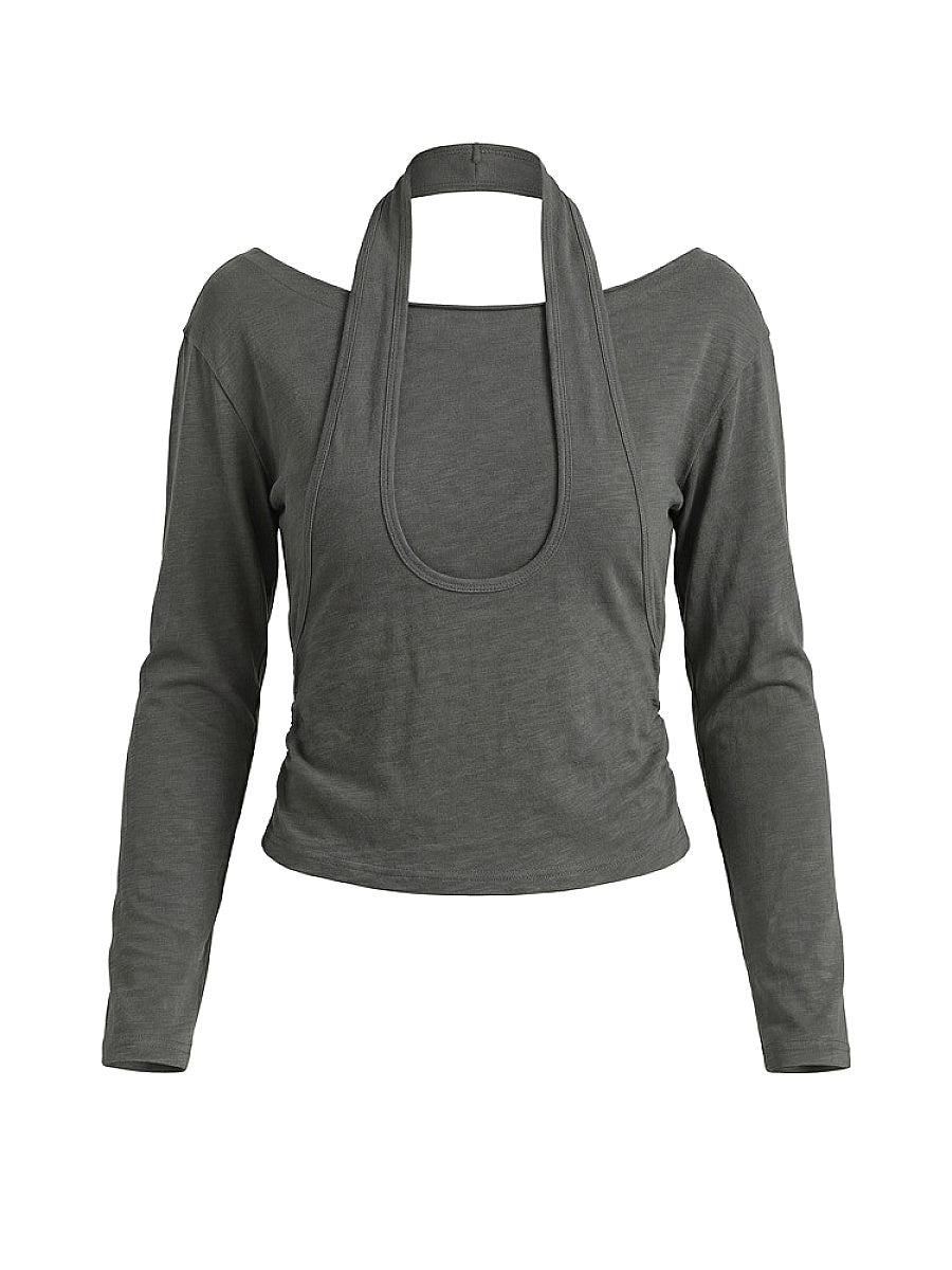 HeyHenry Off Shoulder Long Sleeve Crop Top