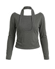 HeyHenry Off Shoulder Long Sleeve Crop Top