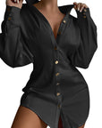 Slim Fit Long Sleeve Shirt Dress for Women