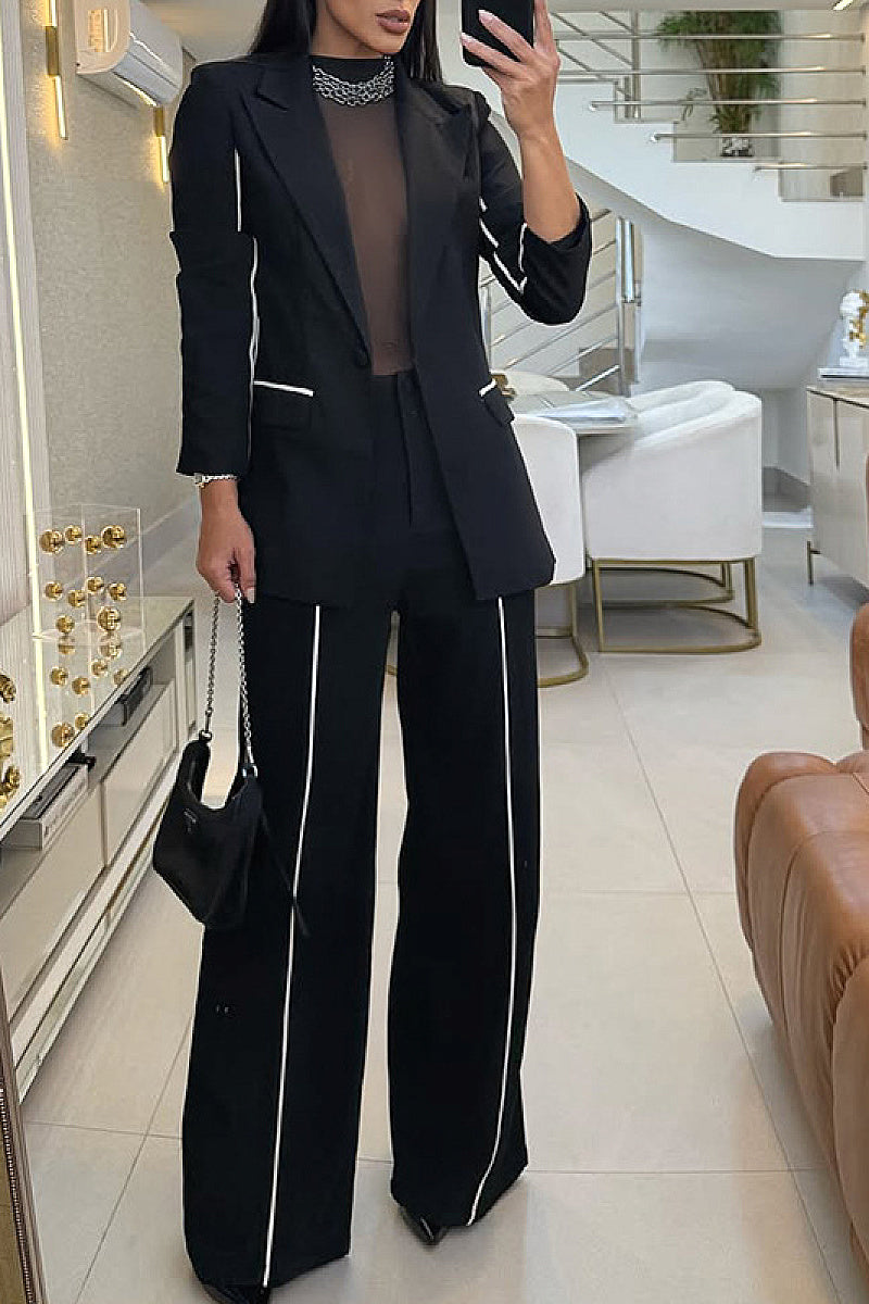 Elegant Women's Blazer and Trousers Set