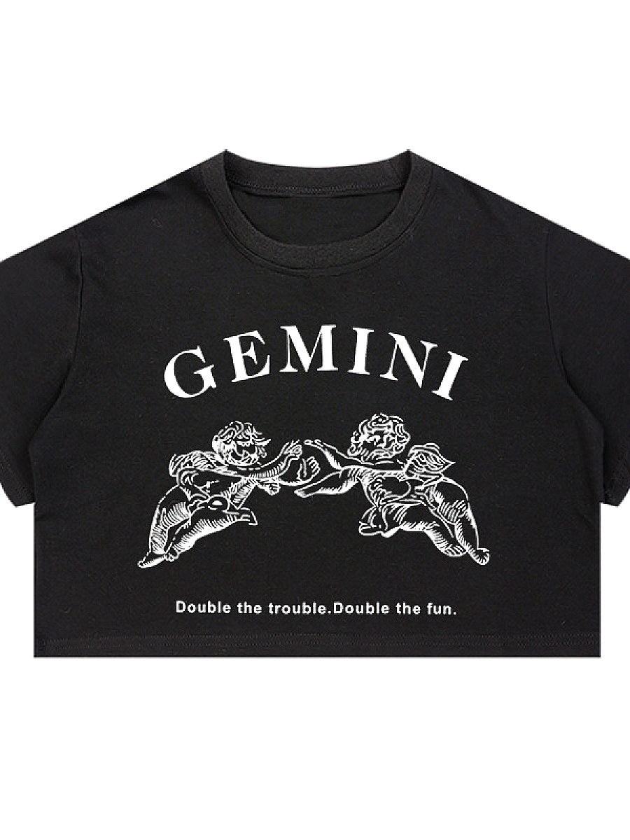 Trendy Short Sleeve Crop Top for Women