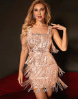 2026 Elegant Sequin Fringe Party Dress