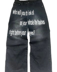 Vintage American Pattern Denim Shorts for Men
