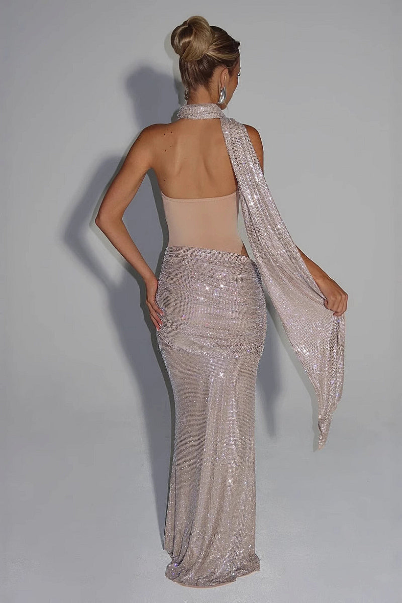 Sexy Hollow Out High Split Long Dress