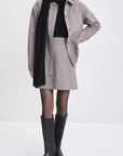 Elegant Two-Piece Set with Cardigan and Skirt