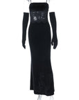 Chic Lace Velvet Dress for Women