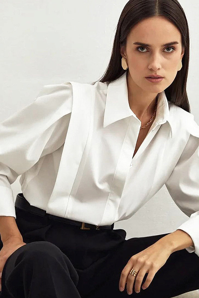 Chic French Style Long Sleeve Shirt for Women