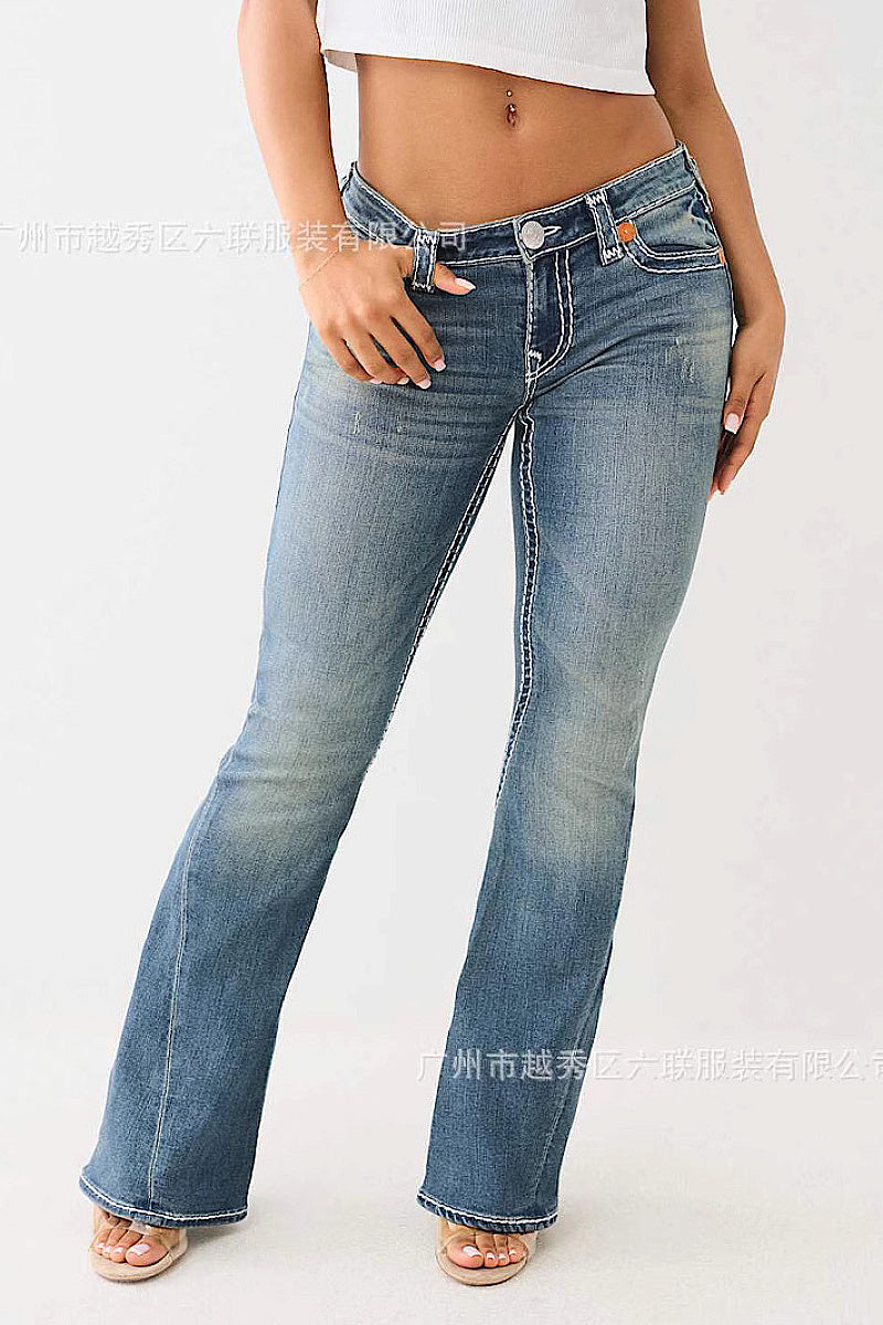Trendy High Rise Flared Jeans for Women