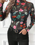 Women's Sexy Leopard Print Mesh T-Shirt