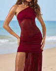Summer Beach Travel Asymmetrical Dress