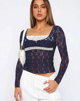 Sweet Pink Lace Pullover Top with Square Neck