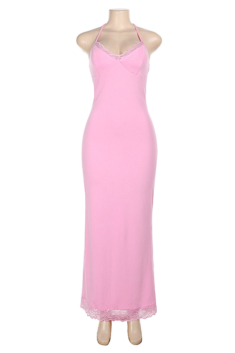 Summer Casual Backless V-Neck Dress