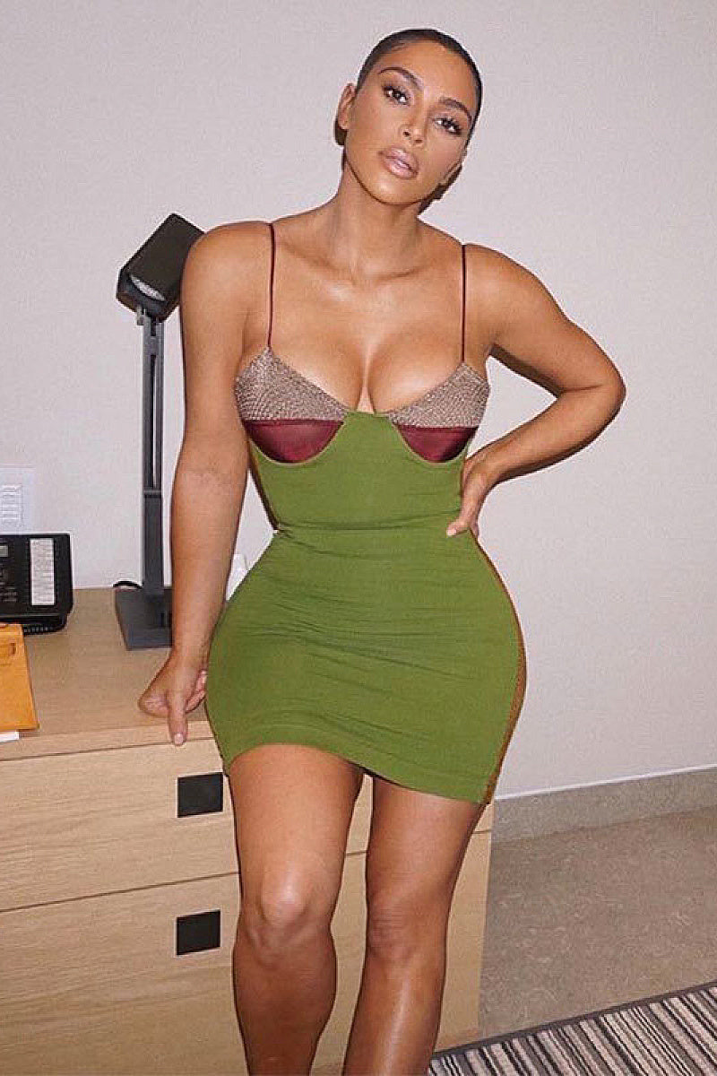 Summer New Women's Color Block Bodycon Dress