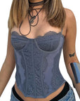 Nazada Sexy Lace Bodice Backless Camisole