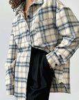 Retro Plaid Stylish Shirt for Women