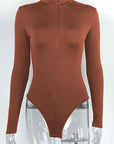 Spring Women's Sexy Slim Fit Zipper Bodysuit