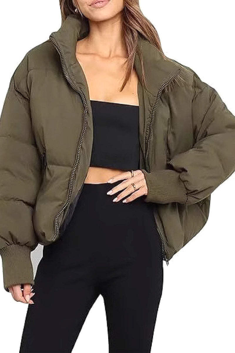 Loose Fit Warm Short Down Jacket for Women