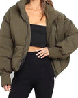 Loose Fit Warm Short Down Jacket for Women