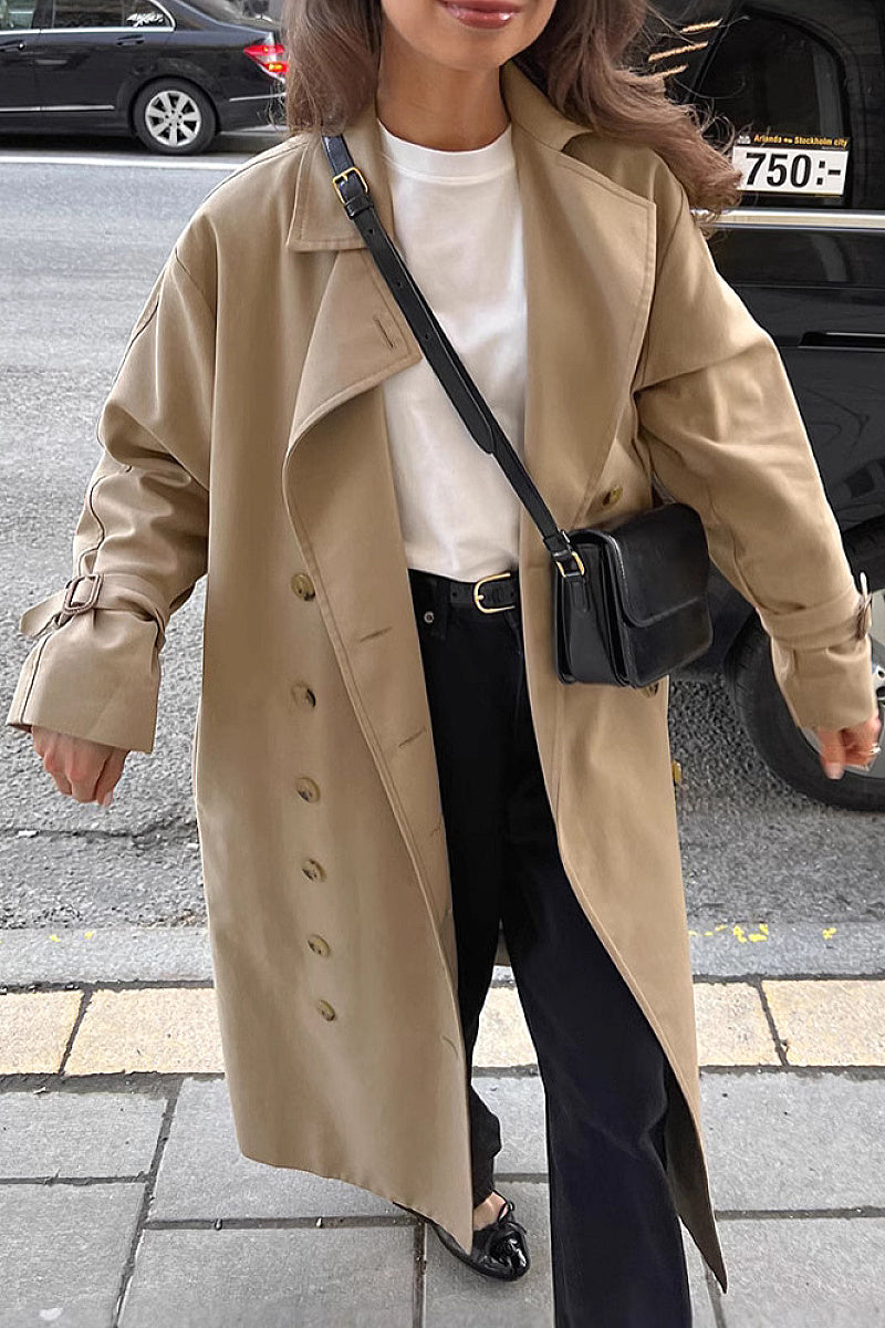 Stylish Loose Fit Long Trench Coat for Women