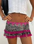 2026 Spring Y2K Women's Sexy Drawstring Mini Skirt