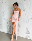 Lace Backless Spaghetti Strap Dress