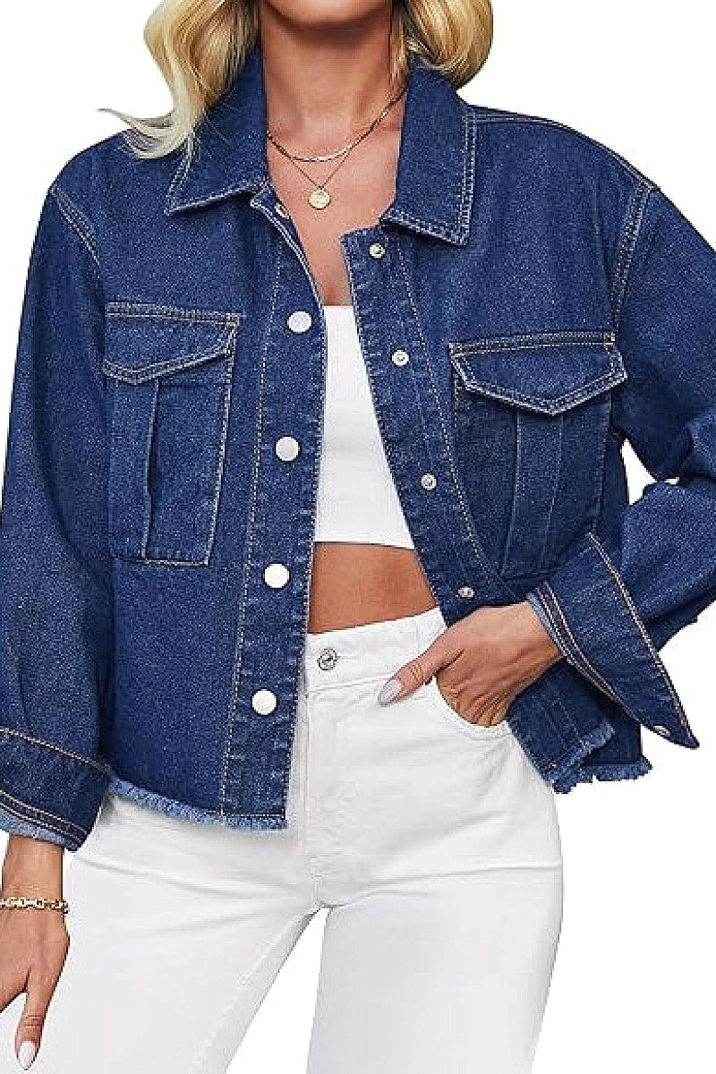 Fashionable Wash Denim Jacket for Women