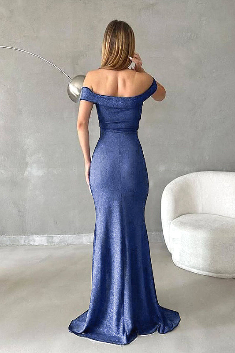 Elegant Off-Shoulder Shiny Dress