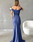 Elegant Off-Shoulder Shiny Dress